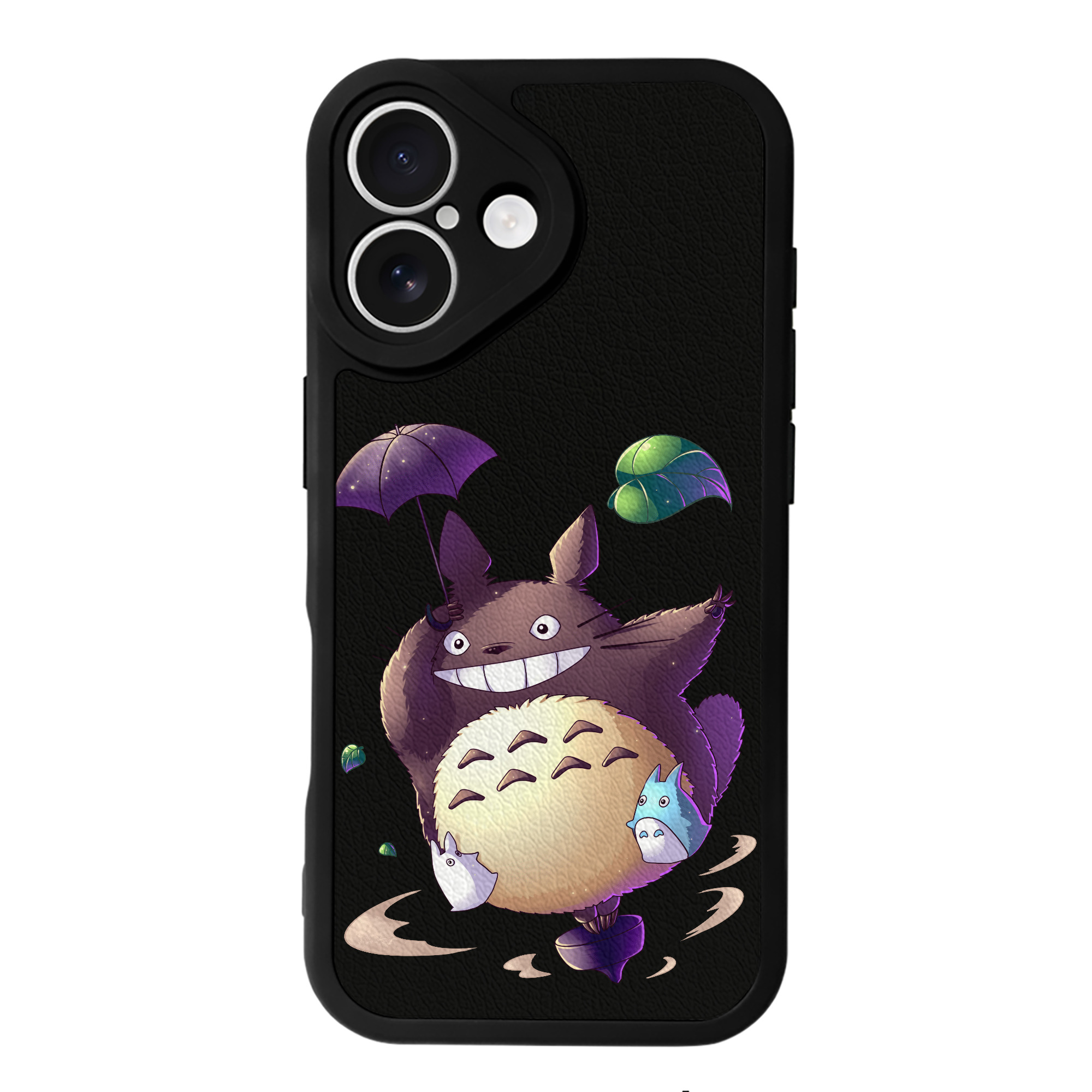 （画像用） となりのトトロ 草壁メイ 草壁サツキ My Neighbor Totoro Satsuki Kusakabe Mei Kusakabe 【iPhone 16シリーズ対応】シリコンスマホケース（レザー調） 材質：シリコン